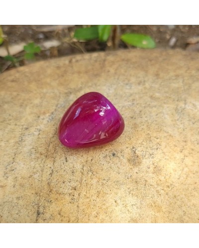 Agate teintée rose