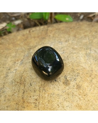 Obsidienne noire polie