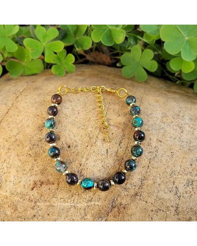 Bracelet doré en Chrysocolle