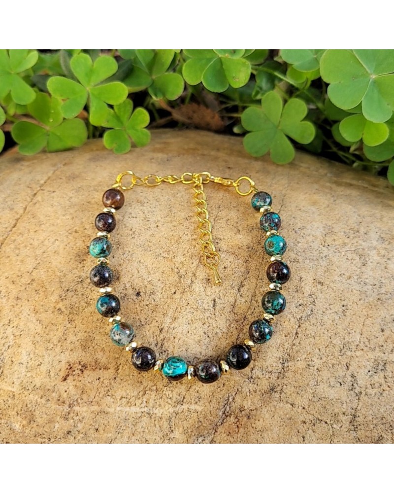 Bracelet doré en Chrysocolle