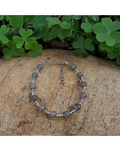 Bracelet création labradorite 6mm