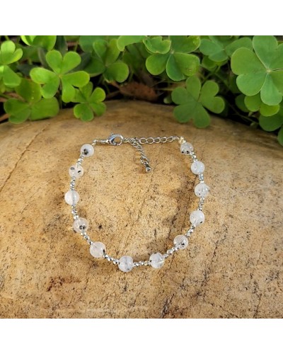 Bracelet création pierre de lune 6mm