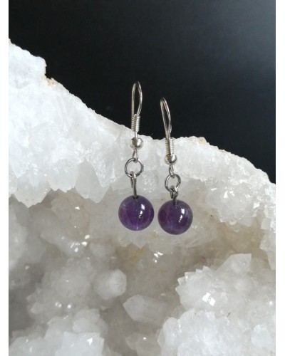 Boucles améthyste grade A