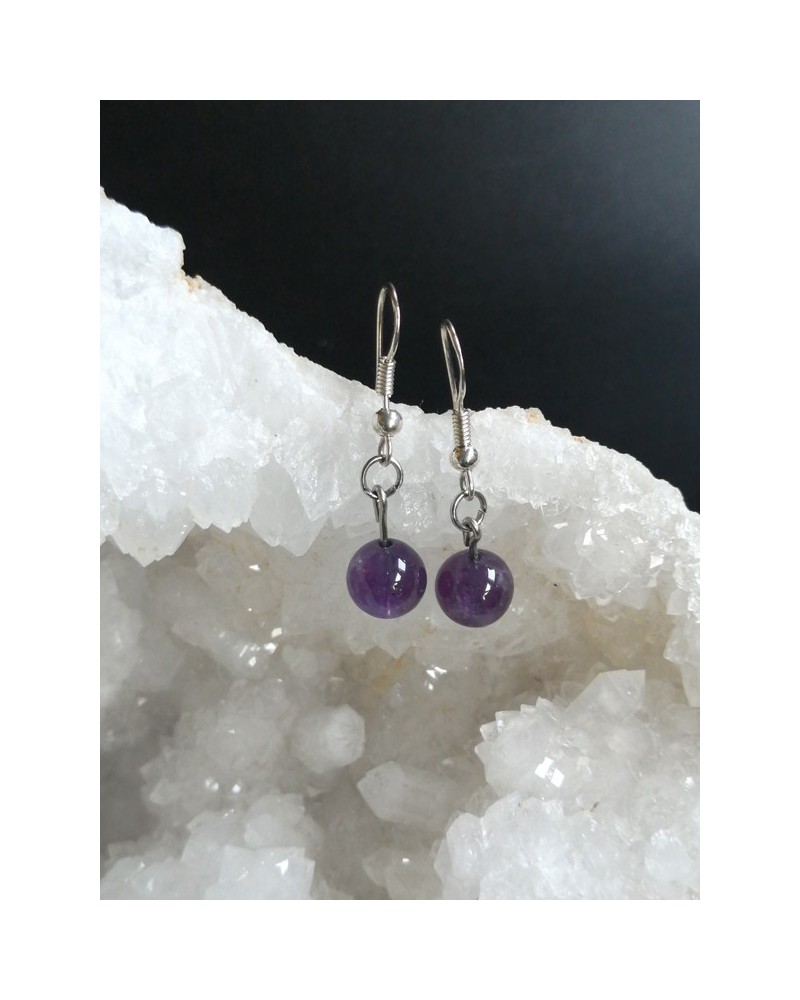 Boucles améthyste grade A